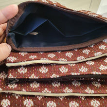 Load image into Gallery viewer, Upcycled sari clutch with kantha stitch