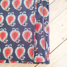 Load image into Gallery viewer, Bagru paisley block - printed placemats set of 2, handmade table mats - Shakti.ism | शक्तिवाद