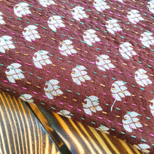 Load image into Gallery viewer, Upcycled sari clutch with kantha stitch