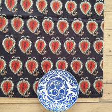 Load image into Gallery viewer, Bagru paisley block-printed placemats set of 2, handmade table mats
