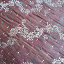 Load image into Gallery viewer, Silk sari cushion cover, mocha
