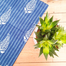 Load image into Gallery viewer, Indigo block - printed placemats set of 2, handmade table mats - Shakti.ism | शक्तिवाद