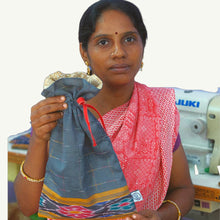 Load image into Gallery viewer, Large sari gift bags with drawstring - Shakti.ism | शक्तिवाद