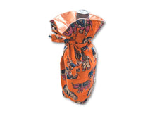 Load image into Gallery viewer, Reusable Kalamkari Cotton Pouch, Bottle Gift Bag, Orange - Shakti.ism | शक्तिवाद