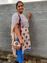 Load image into Gallery viewer, Round sari shoulder bag - Shakti.ism | शक्तिवाद