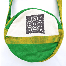 Load image into Gallery viewer, Round sari shoulder bag - Shakti.ism | शक्तिवाद