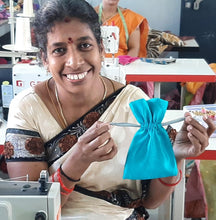 Load image into Gallery viewer, Sari gift bags with drawstring - Shakti.ism | शक्तिवाद