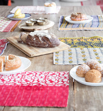 Load image into Gallery viewer, Sari placemats, handmade, set of 2, table mats, reversible - Shakti.ism | शक्तिवाद