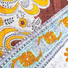 Load image into Gallery viewer, Sari placemats, handmade, set of 2, table mats, reversible - Shakti.ism | शक्तिवाद