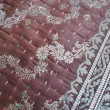 Load image into Gallery viewer, Silk sari cushion cover, mocha - Shakti.ism | शक्तिवाद