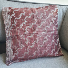 Load image into Gallery viewer, Silk sari cushion cover, mocha - Shakti.ism | शक्तिवाद