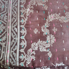 Load image into Gallery viewer, Silk sari cushion cover, mocha - Shakti.ism | शक्तिवाद
