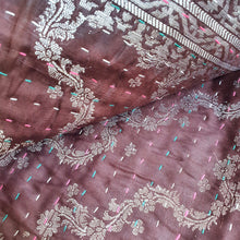 Load image into Gallery viewer, Silk sari cushion cover, mocha - Shakti.ism | शक्तिवाद