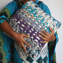 Load image into Gallery viewer, Chunky knit cushion covers, 18x18in 46x46cm, ethically handmade in Bangladesh
