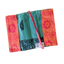 Load image into Gallery viewer, Handmade Recycled Sari Passport Covers, Upcycled Travel Wallets
