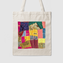 Load image into Gallery viewer, Sari patchwork cotton tote bag
