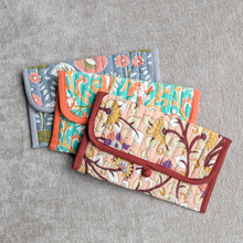 Load image into Gallery viewer, Quilted Block Printed Cotton Pouches
