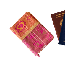 Load image into Gallery viewer, Handmade Recycled Sari Passport Covers, Upcycled Travel Wallets
