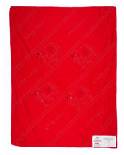 Load image into Gallery viewer, Embroidered, 100% cotton kantha baby blanket in red and orange elephant design by Khushi Kantha
