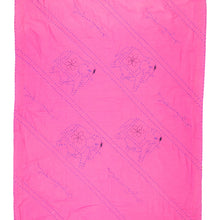 Load image into Gallery viewer, Pink fabric with embroidered patterns on a white background
