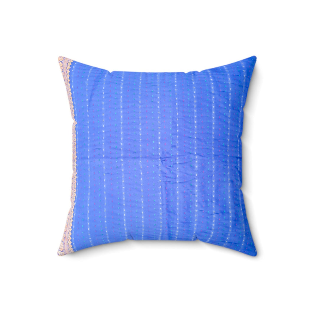 Silk sari cushion cover