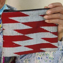 Load image into Gallery viewer, Dhaka pouch, ethically handwoven in Nepal
