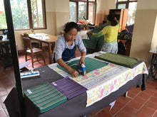 Load image into Gallery viewer, Soft cotton striped scarf, handwoven in Nepal
