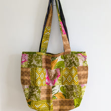 Load image into Gallery viewer, Colourful Sari Patchwork Tote Bags, Large Fair Trade Cotton Market Bags
