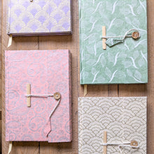 Load image into Gallery viewer, Eco Friendly Recycled Paper Notebook – A5 Fair Trade Journal with Closure
