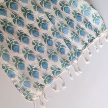 Load image into Gallery viewer, Khadi cotton block-printed scarves with floral prints

