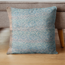 Load image into Gallery viewer, Cotton sari cushion cover with kantha stitching
