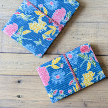 Load image into Gallery viewer, Eco Friendly Cotton Fabric Pocket Journals (4 x 6 in), Fair Trade Stationery Ethically Handmade in India
