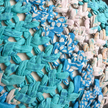 Load image into Gallery viewer, blue chunky knit cushion cover
