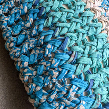 Load image into Gallery viewer, blue chunky knit cushion cover
