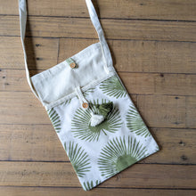 Load image into Gallery viewer, Handmade Fold-over Cotton Canvas Crossbody Sling Bag
