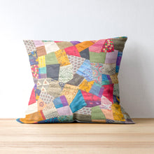 Load image into Gallery viewer, Handmade Patchwork Sari Cushion Cover
