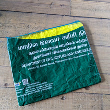 Load image into Gallery viewer, Recycled rice bag zipper pouches
