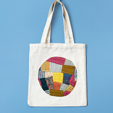 Load image into Gallery viewer, Sari patchwork cotton tote bag
