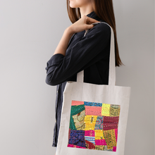 Load image into Gallery viewer, Sari patchwork cotton tote bag
