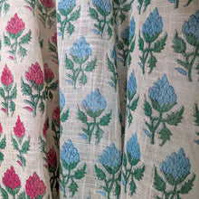 Load image into Gallery viewer, Khadi cotton block-printed scarves with floral prints

