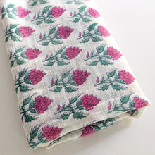 Load image into Gallery viewer, Khadi cotton block-printed scarves with floral prints
