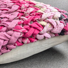 Load image into Gallery viewer, pink chunky knit cushion cover
