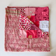 Load image into Gallery viewer, Reversible sari patchwork throw blanket
