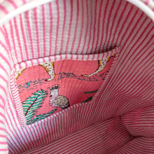 Load image into Gallery viewer, Quilted Market Tote Bags: Colourful Screen Printed Kantha Tote Bags, Ethically Handmade in India
