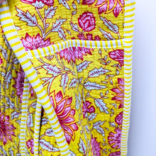 Load image into Gallery viewer, Quilted Market Tote Bags: Colourful Screen Printed Kantha Tote Bags, Ethically Handmade in India
