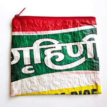 Load image into Gallery viewer, Recycled rice bag pouch, fair trade - Shakti.ism | शक्तिवाद
