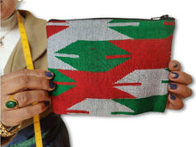 Load image into Gallery viewer, Dhaka pouch, ethically handwoven in Nepal
