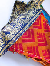 Load image into Gallery viewer, Upcycled sari flags, reusable sari bunting - Shakti.ism | शक्तिवाद
