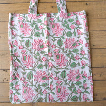 Load image into Gallery viewer, Block Printed Cotton Tote Bag: Ethically Handmade in India
