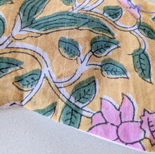 Load image into Gallery viewer, Block printed cotton sleep eye mask with drawstring pouch, ethically handmade in India
